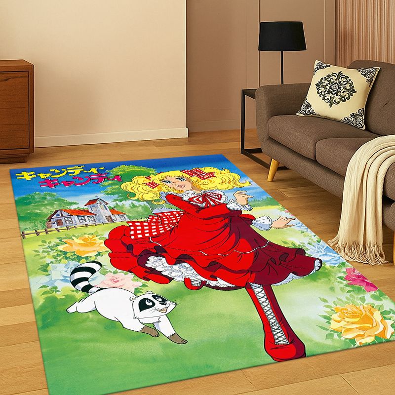 Kids Outdoor Area - Kawaii Şeker Şeker Kız Karikatür Desenli,