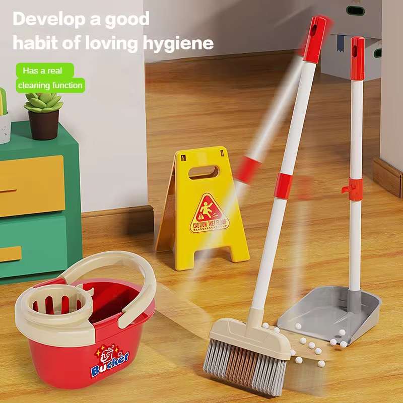 Kids Outdoor Broom - Çocuklar İçin Oyuncak Temizlik Aletleri, Ev
