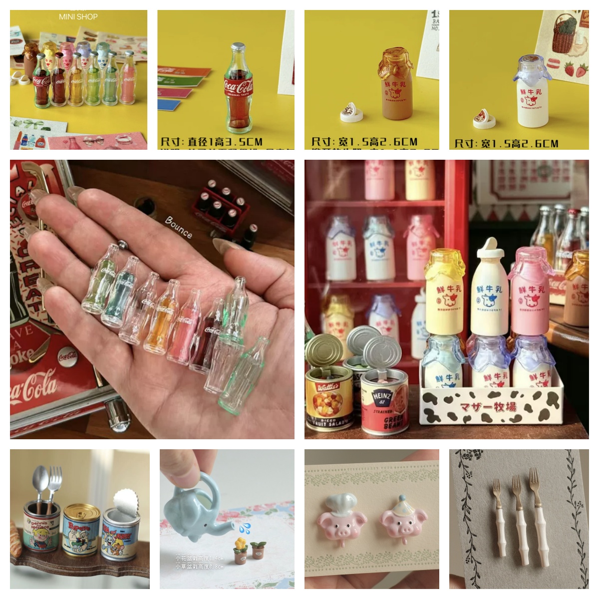 Mini Kola Süt Şişesi Seti 6 Re - Kids Outdoor Kitchen Accessories incelemesi ve fiyatı